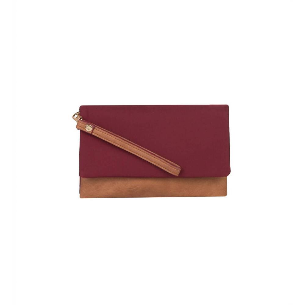 NEW MONA B women's molly convertible wallet crossbody bag in wine